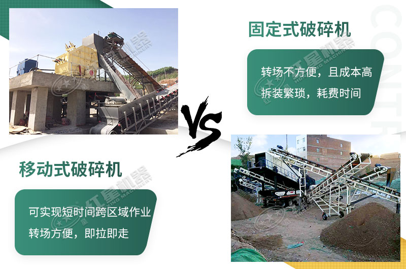 流動粉碎石機(jī)，可以隨時轉(zhuǎn)場停車生產(chǎn)的破碎生產(chǎn)線